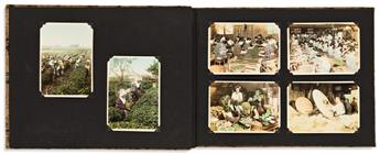 (PHOTOGRAPHY -- JAPAN.) Album of approximately 130 hand-tinted albumen prints.